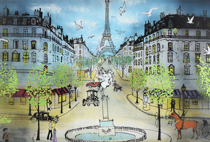 I Use Innovative Technique Of Painting On Glass… In 3D