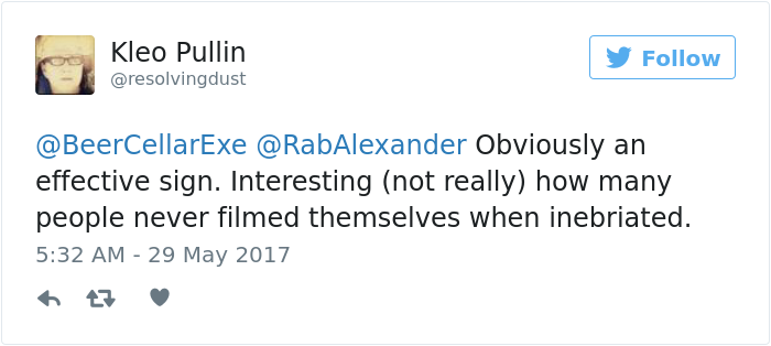 Bar Puts Up A Brilliant Sign To Stop Female Workers From Being Harassed