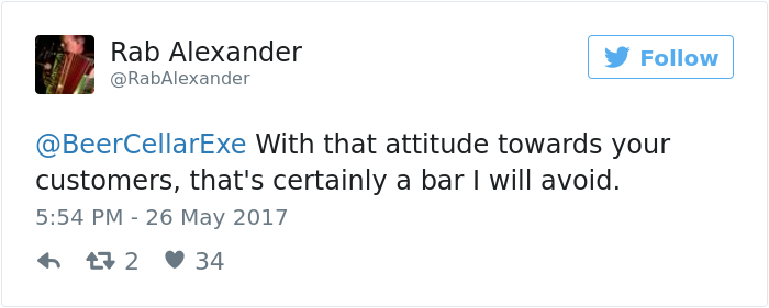 Bar Puts Up A Brilliant Sign To Stop Female Workers From Being Harassed