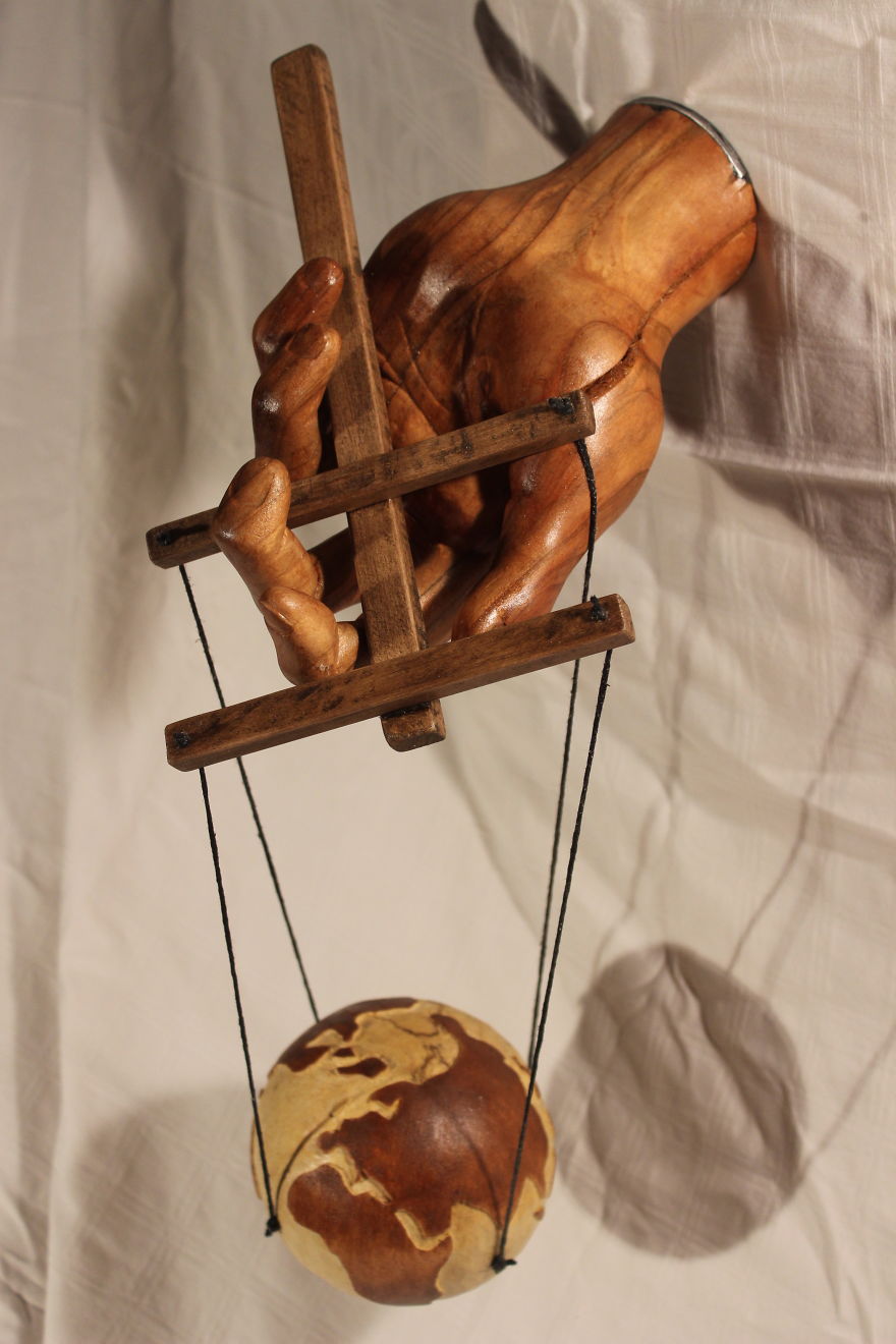 The Hand Of God: My Sculpture Showing He’s An Ultimate Puppet Master