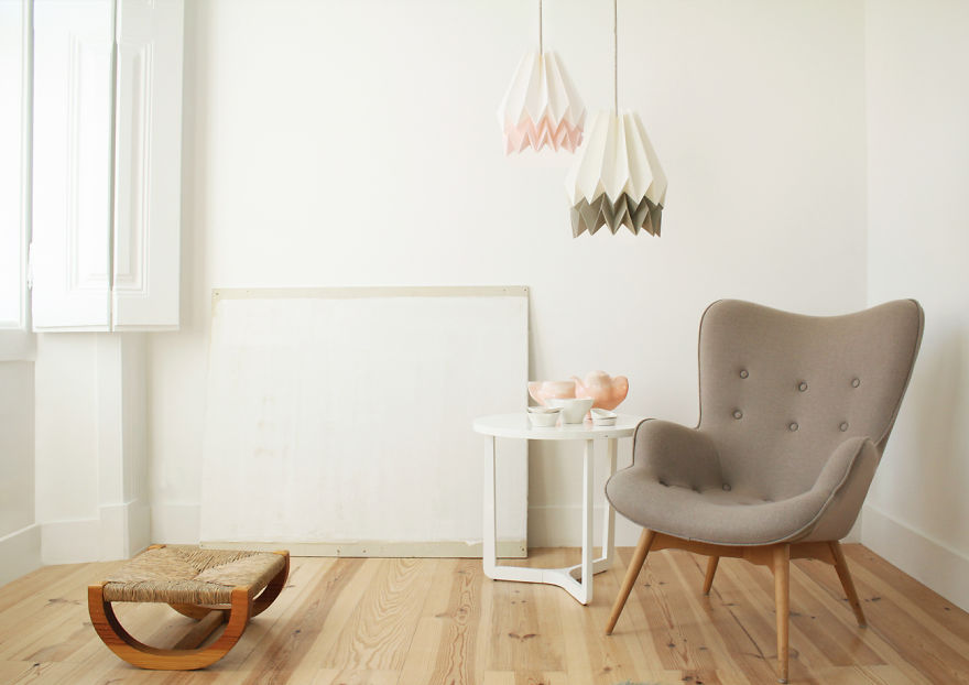 These Origami Lampshades Are Carefully Handcrafted With An Eco-Conscious Approach