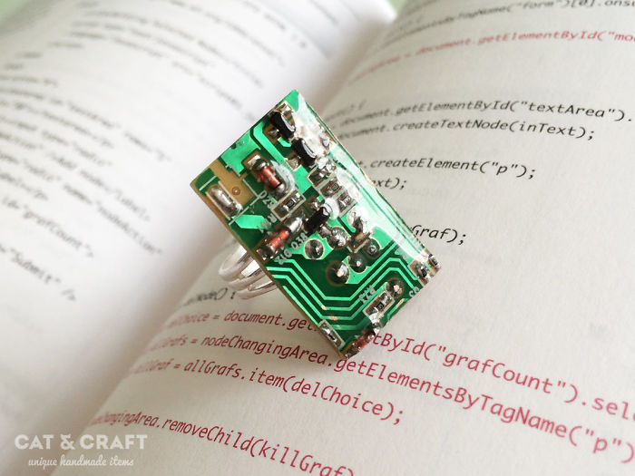 I Turn Old Electronic Devices Into Geeky Jewelry