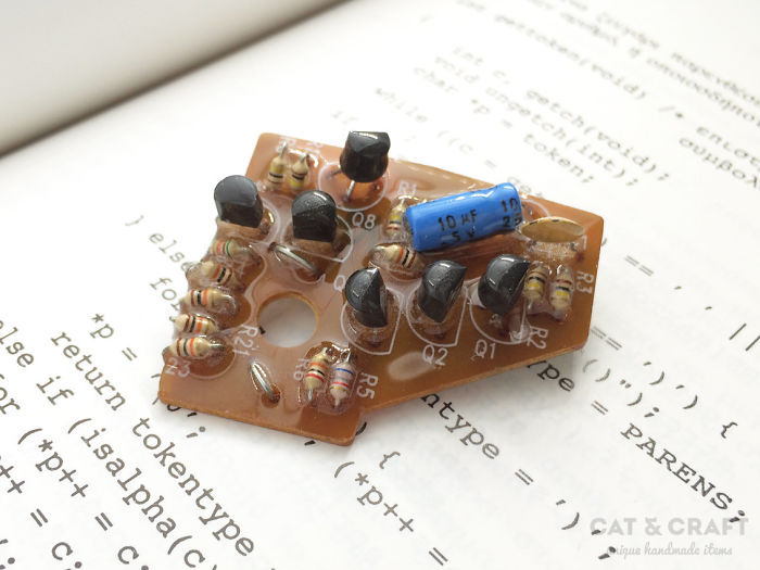 I Turn Old Electronic Devices Into Geeky Jewelry