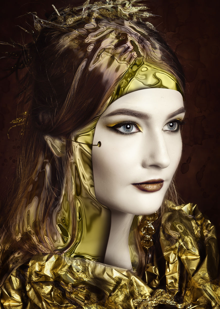 Photographer And Digital Artist Uses Photoshop To Create Fantasy Portraits Of Women She Meets, Capturing Their Personalities