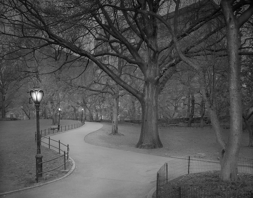 Photographer Suffering From Terrible Insomnia Captures Haunting Pics Of Central Park When There’s No People Photographer Suffering From Terrible Insomnia Captures Haunting Pics Of Central Park When There’s No People