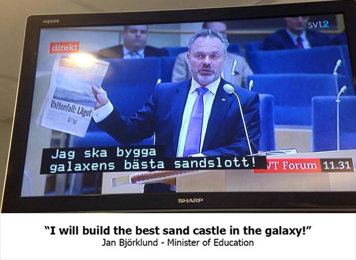 Swedish TV Accidentally Puts Subtitles From A Kid&#8217;s Show Over A Political Debate, And It&#8217;s Brilliant