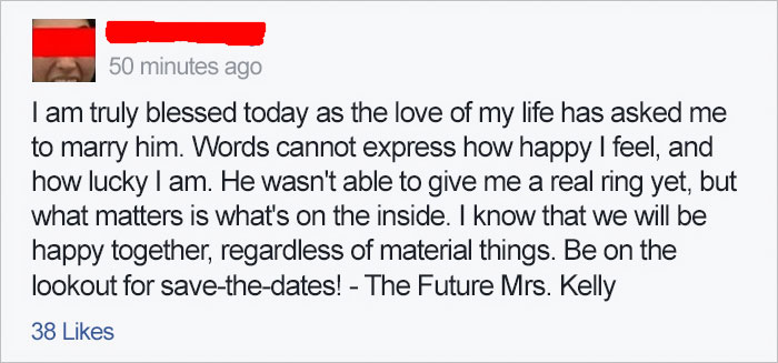 Couple Posts Engagement Photo On Facebook, Immediately Regrets Not Checking The Foreground