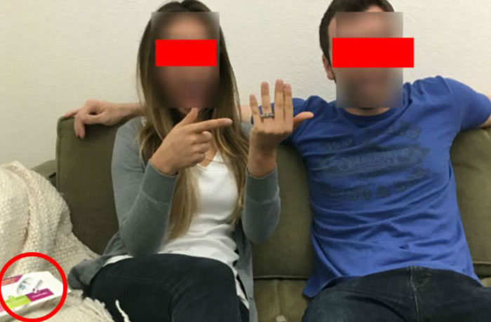 Couple Posts Engagement Photo On Facebook, Immediately Regrets Not Checking The Foreground