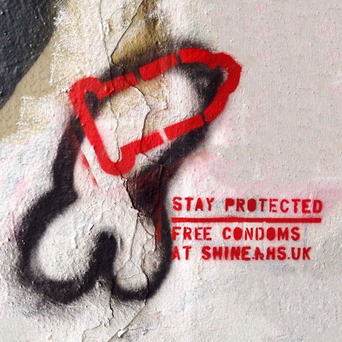 Anonymous Hero Is &#8216;Protecting&#8217; Graffiti Penises By Painting Condoms Over Them