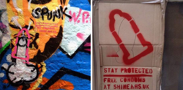 Anonymous Hero Is &#8216;Protecting&#8217; Graffiti Penises By Painting Condoms Over Them