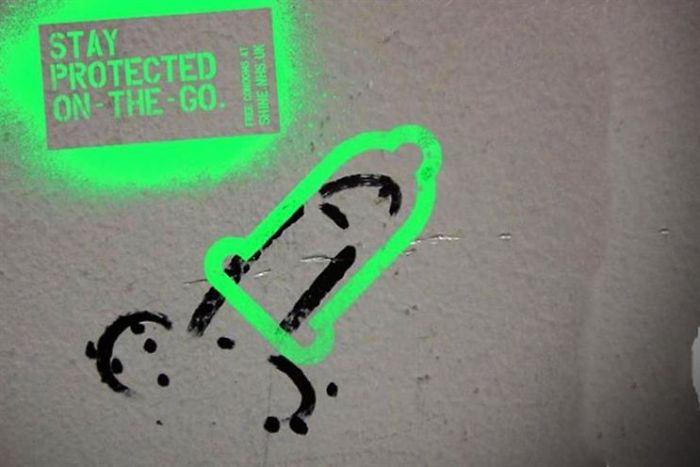 Anonymous Hero Is &#8216;Protecting&#8217; Graffiti Penises By Painting Condoms Over Them