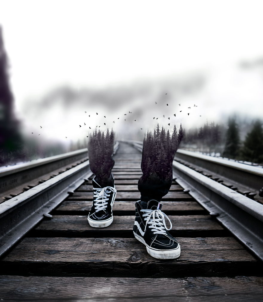 I Mix Different Pictures To Create These Double Exposure Images