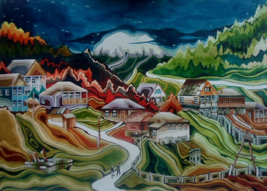 Georgian Artist Creates Intricate Paintings Inspired By His Birthplace Georgian Artist Creates Intricate Paintings Inspired By His Birthplace