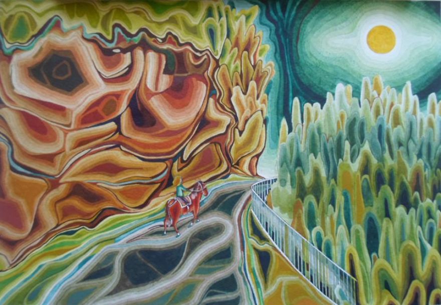 Georgian Artist Creates Intricate Paintings Inspired By His Birthplace Georgian Artist Creates Intricate Paintings Inspired By His Birthplace