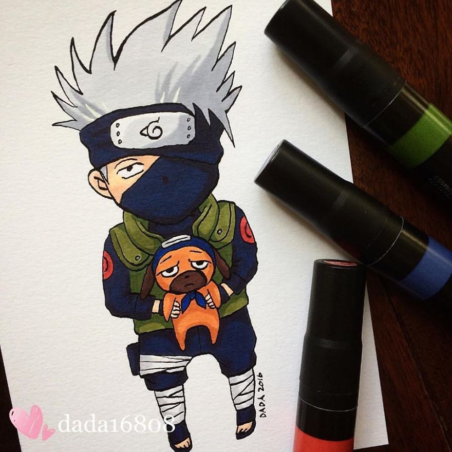 I Drew Main Characters Of The Anime Series Naruto