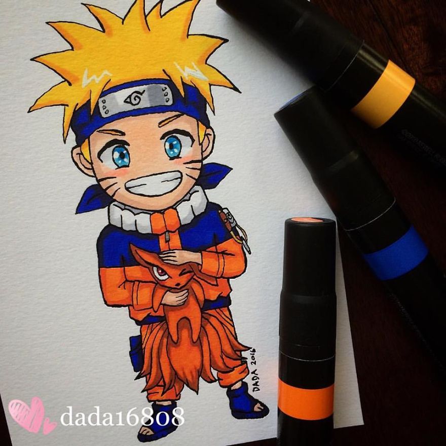 I Drew Main Characters Of The Anime Series Naruto