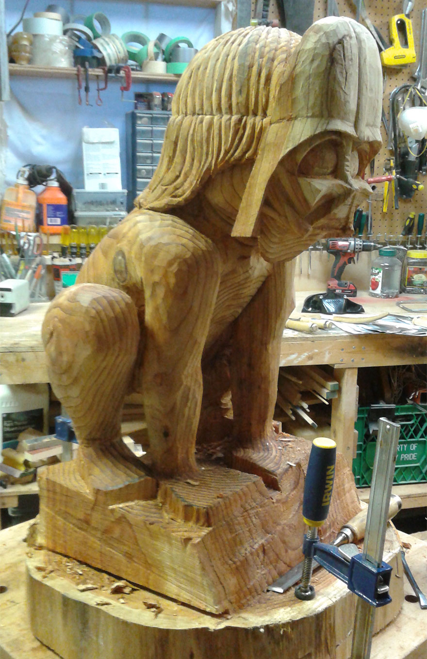 Little Sith Preschooler: I Carved My 4-Year-Old Son’s 1:1 Sculpture With His Favorite Darth Vader Mask Little Sith Preschooler: I Carved My 4-Year-Old Son’s 1:1 Sculpture With His Favorite Darth Vader Mask