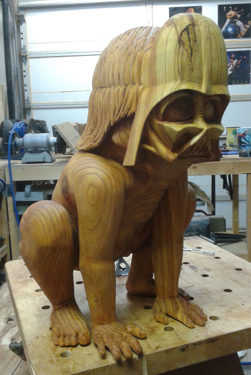 Little Sith Preschooler: I Carved My 4-Year-Old Son’s 1:1 Sculpture With His Favorite Darth Vader Mask Little Sith Preschooler: I Carved My 4-Year-Old Son’s 1:1 Sculpture With His Favorite Darth Vader Mask