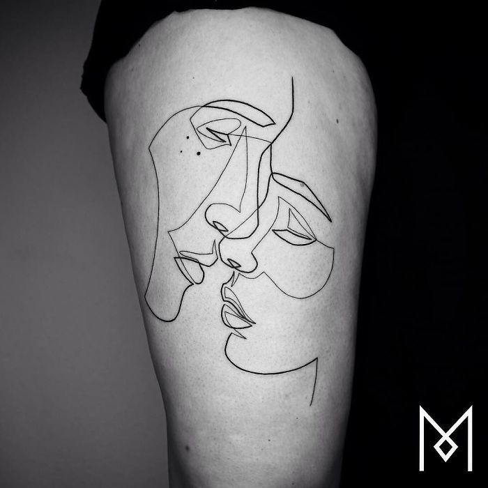 100 Incredible Tattoos Created Using A Single Continuous Line By Mo Ganji