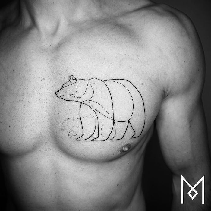 100 Incredible Tattoos Created Using A Single Continuous Line By Mo Ganji