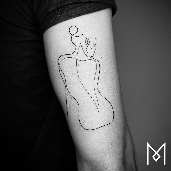 100 Incredible Tattoos Created Using A Single Continuous Line By Mo Ganji