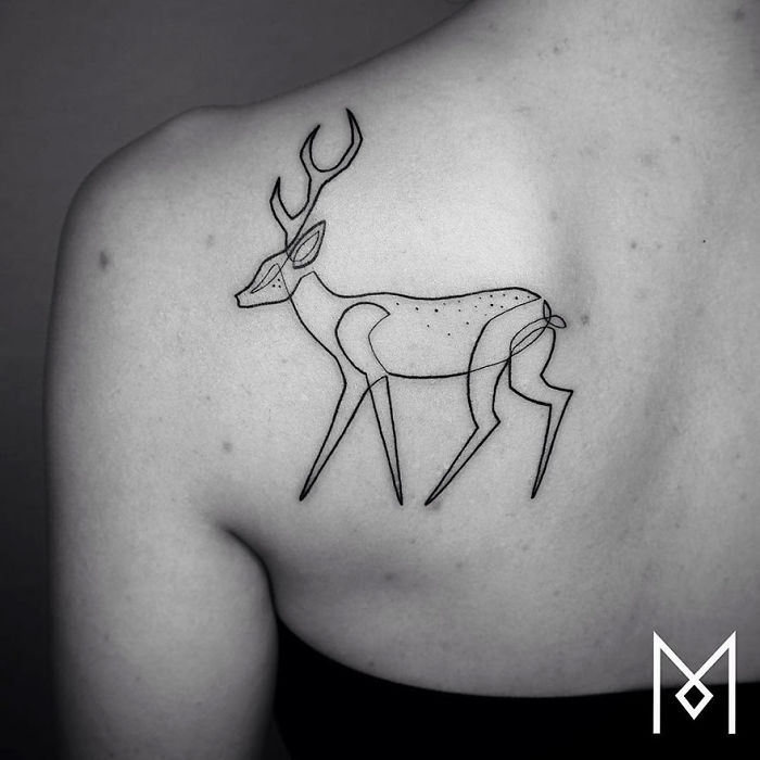 100 Incredible Tattoos Created Using A Single Continuous Line By Mo Ganji