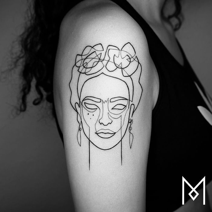 100 Incredible Tattoos Created Using A Single Continuous Line By Mo Ganji