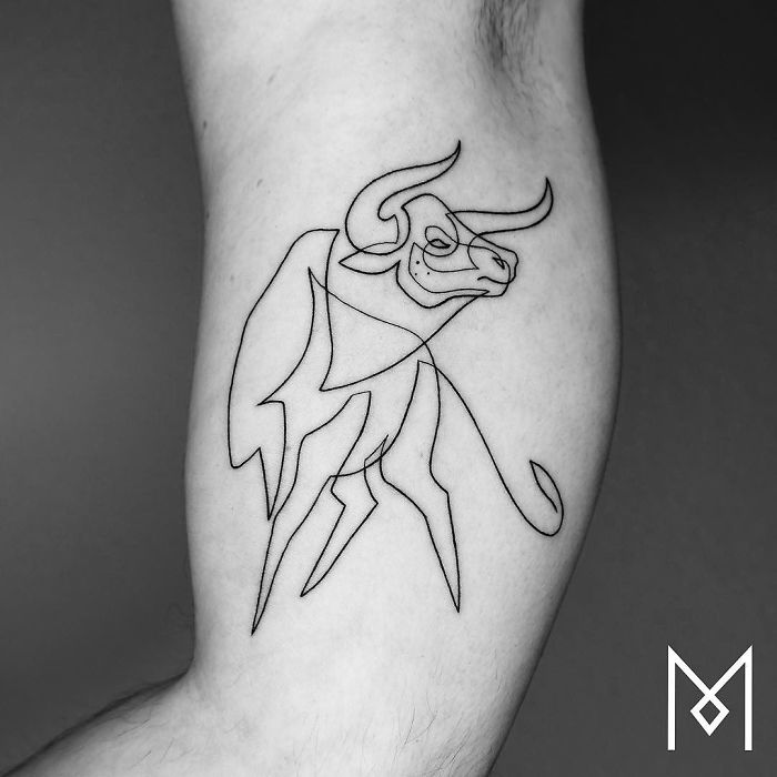 100 Incredible Tattoos Created Using A Single Continuous Line By Mo Ganji