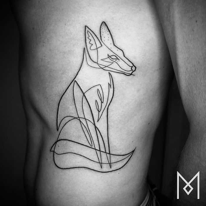 100 Incredible Tattoos Created Using A Single Continuous Line By Mo Ganji