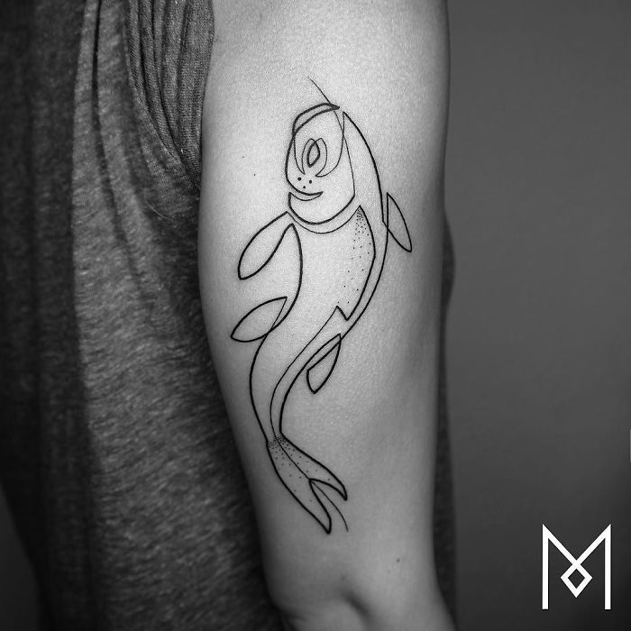 100 Incredible Tattoos Created Using A Single Continuous Line By Mo Ganji