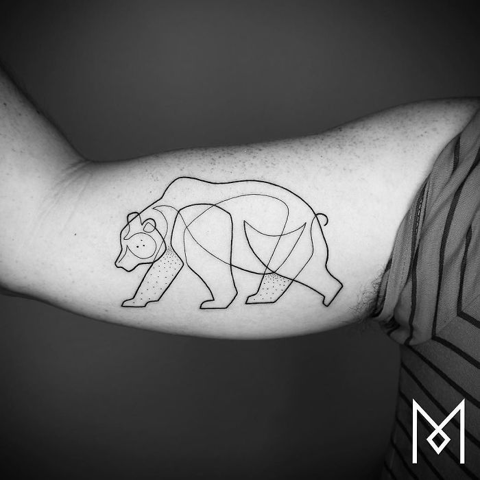100 Incredible Tattoos Created Using A Single Continuous Line By Mo Ganji