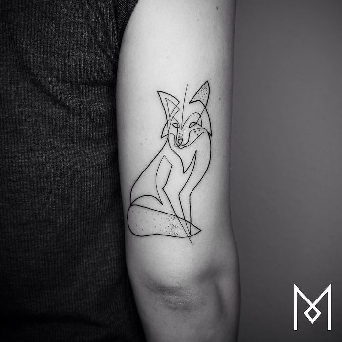 100 Incredible Tattoos Created Using A Single Continuous Line By Mo Ganji