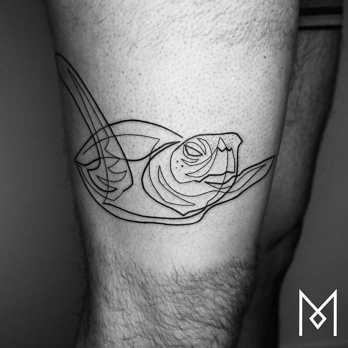 100 Incredible Tattoos Created Using A Single Continuous Line By Mo Ganji