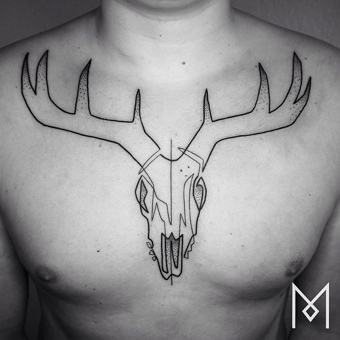 100 Incredible Tattoos Created Using A Single Continuous Line By Mo Ganji