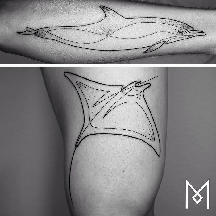 100 Incredible Tattoos Created Using A Single Continuous Line By Mo Ganji