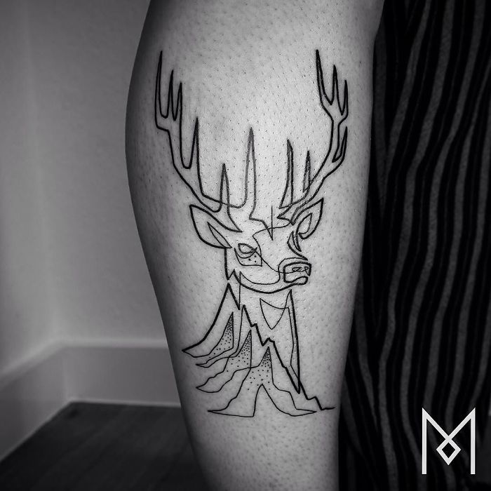 100 Incredible Tattoos Created Using A Single Continuous Line By Mo Ganji