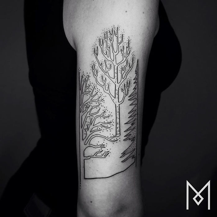 100 Incredible Tattoos Created Using A Single Continuous Line By Mo Ganji