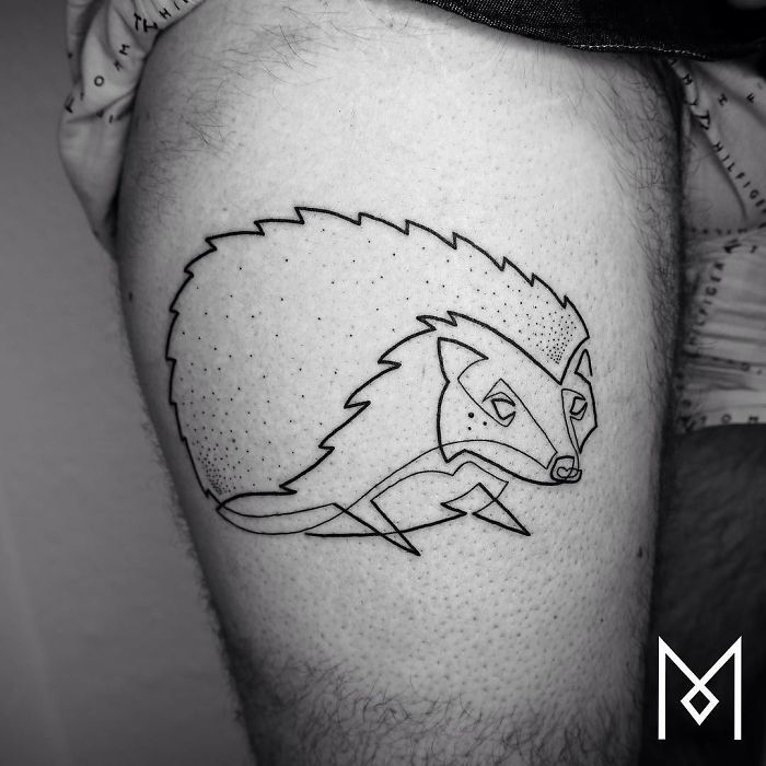 100 Incredible Tattoos Created Using A Single Continuous Line By Mo Ganji