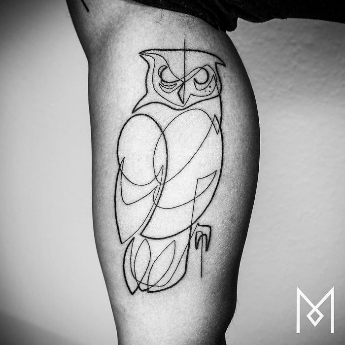 100 Incredible Tattoos Created Using A Single Continuous Line By Mo Ganji