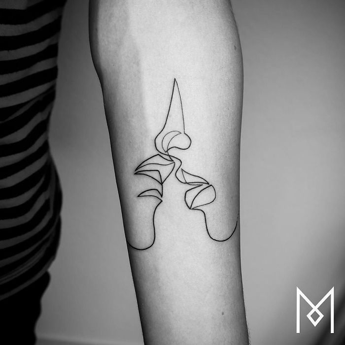 100 Incredible Tattoos Created Using A Single Continuous Line By Mo Ganji