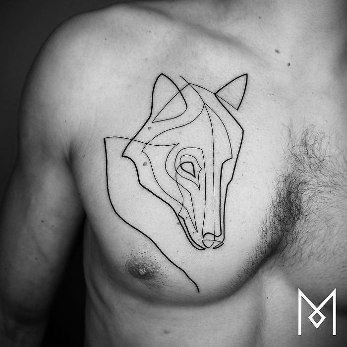 100 Incredible Tattoos Created Using A Single Continuous Line By Mo Ganji