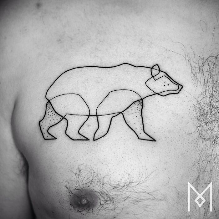 100 Incredible Tattoos Created Using A Single Continuous Line By Mo Ganji