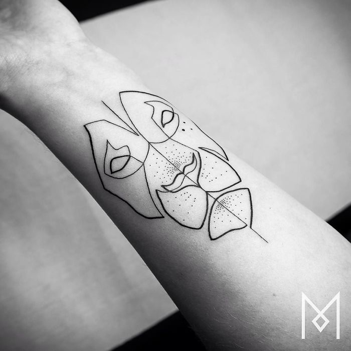 100 Incredible Tattoos Created Using A Single Continuous Line By Mo Ganji