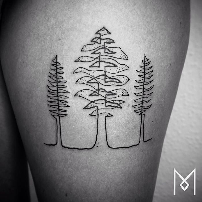 100 Incredible Tattoos Created Using A Single Continuous Line By Mo Ganji