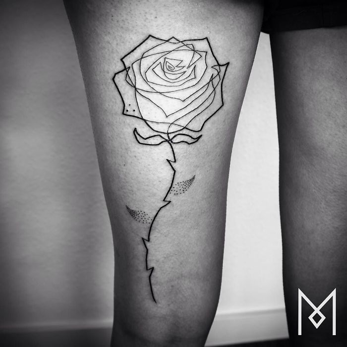 100 Incredible Tattoos Created Using A Single Continuous Line By Mo Ganji