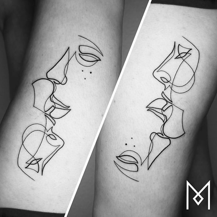 100 Incredible Tattoos Created Using A Single Continuous Line By Mo Ganji