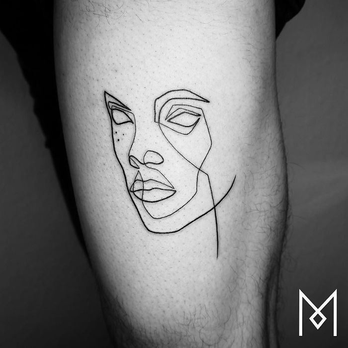 100 Incredible Tattoos Created Using A Single Continuous Line By Mo Ganji