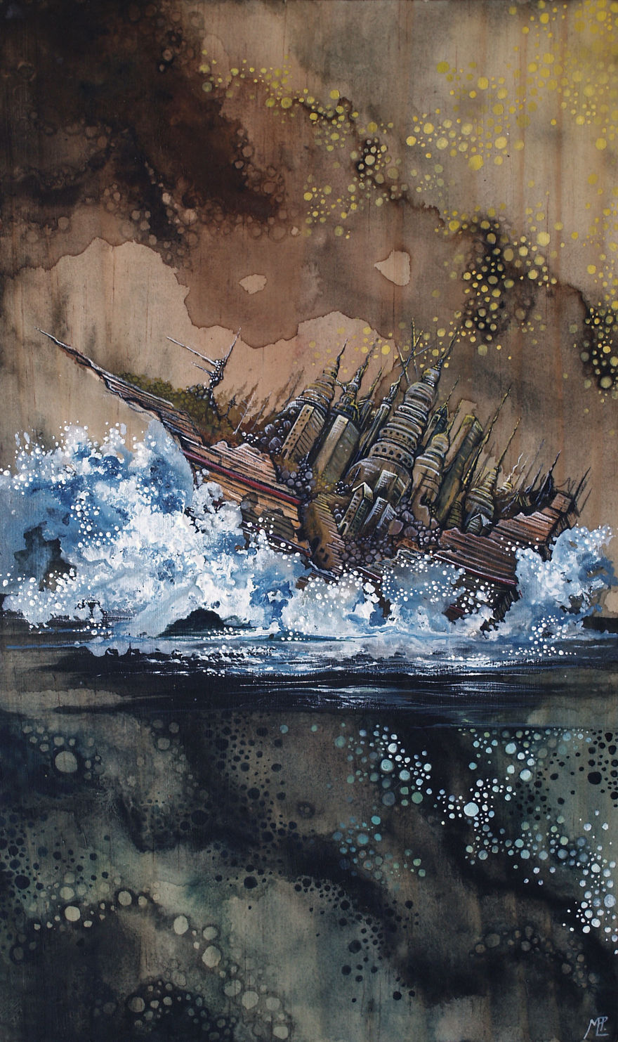 I Create Watercolor Paintings On Wood To Show My Love For Nature