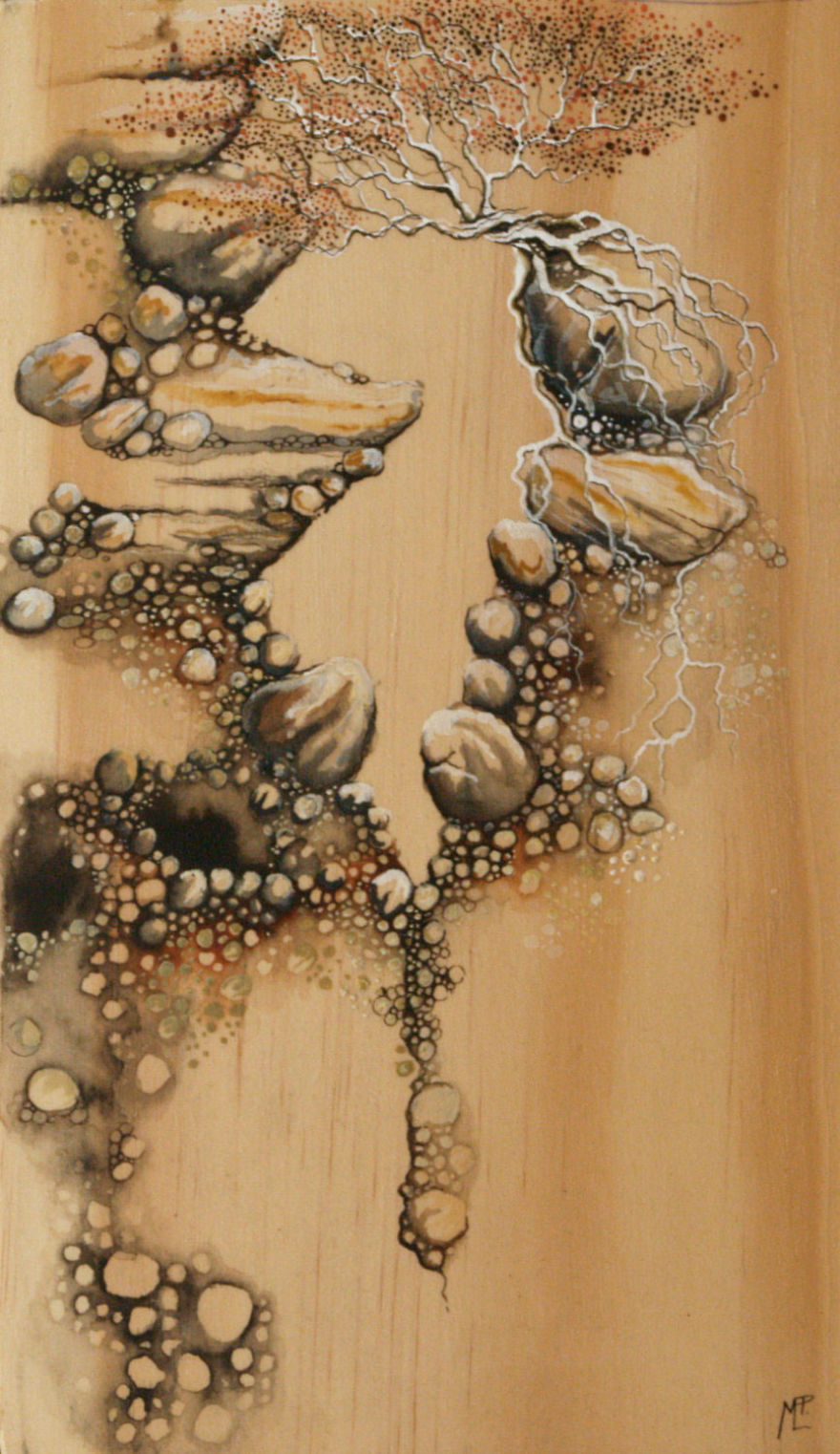 I Create Watercolor Paintings On Wood To Show My Love For Nature