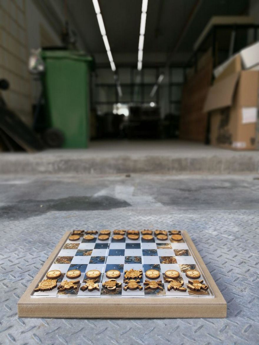 Custom-Made One Piece Chess Set Custom-Made One Piece Chess Set